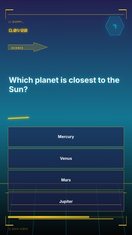 Cyberpunk · Electric quiz video template preview