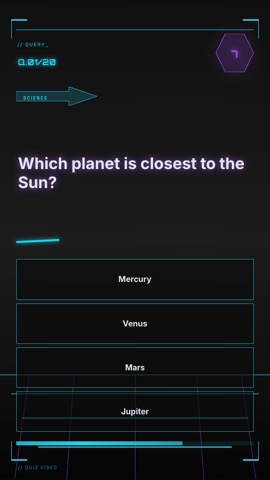 Cyberpunk · Terminal quiz video template preview