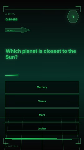 Cyberpunk · Matrix quiz video template preview