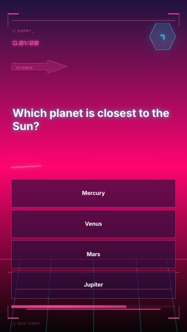 Cyberpunk · Miami quiz video template preview