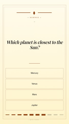 Academia · Cream quiz video template preview