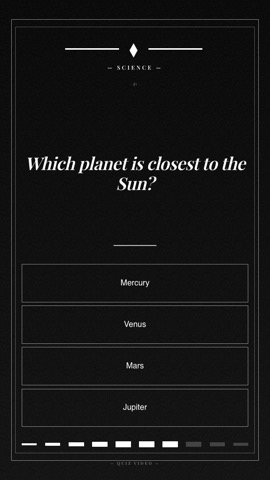 Academia · Noir quiz video template preview
