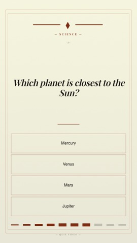 Academia · Parchment quiz video template preview