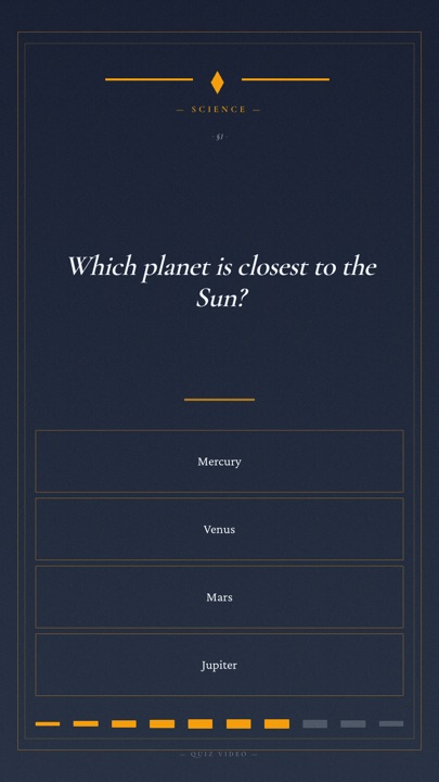 Academia · Slate quiz video template preview