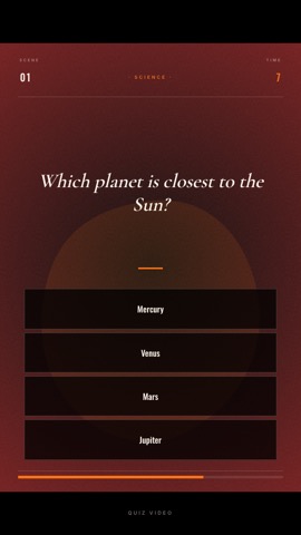 Cinematic · Fire quiz video template preview