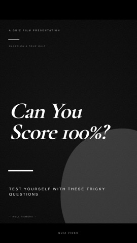Cinematic · Noir hook quiz video template preview