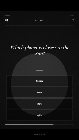 Cinematic · Noir quiz video template preview