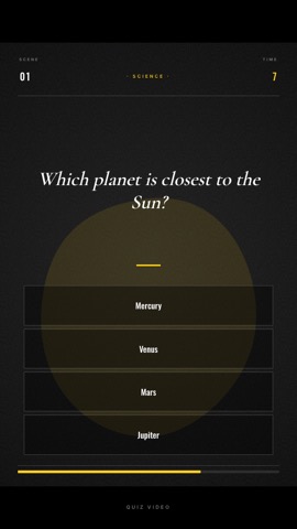 Cinematic · Obsidian quiz video template preview