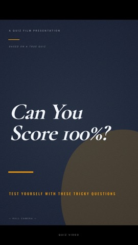Cinematic · Slate hook quiz video template preview