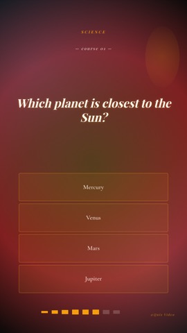 Dinner · Burgundy quiz video template preview