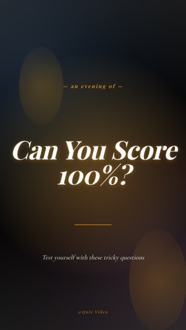 Dinner · Black Tie hook quiz video template preview