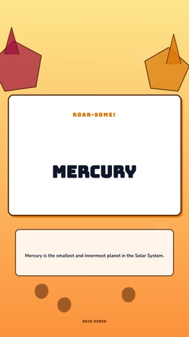 Dino · Apricot answer quiz video template preview