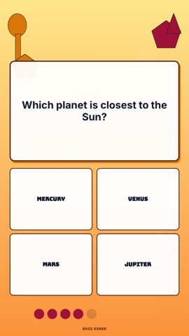 Dino · Apricot quiz video template preview