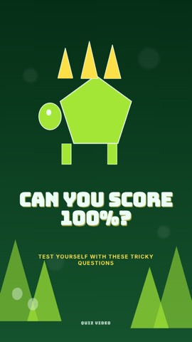 Dino · Jungle hook quiz video template preview