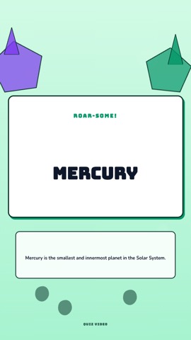 Dino · Mint Stomp answer quiz video template preview