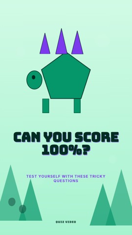 Dino · Mint Stomp hook quiz video template preview