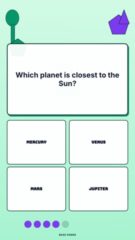 Dino · Mint Stomp quiz video template preview