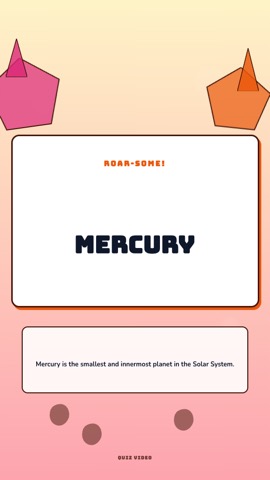 Dino · Peach Roar answer quiz video template preview