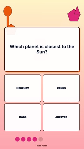 Dino · Peach Roar quiz video template preview