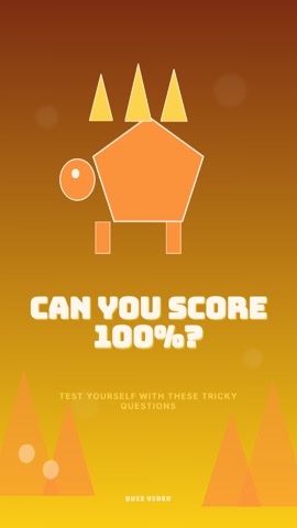 Dino · Sunset hook quiz video template preview