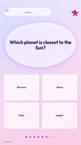 E-Girl · Lavender quiz video template preview