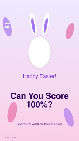 Easter · Lavender hook quiz video template preview