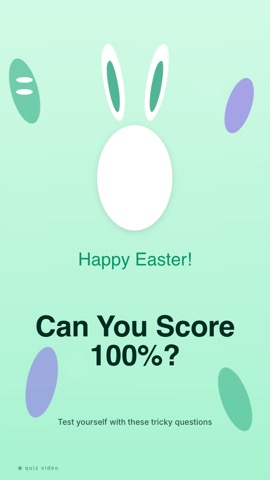 Easter · Mint hook quiz video template preview