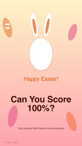 Easter · Peach hook quiz video template preview