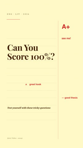 Essay · Butter hook quiz video template preview