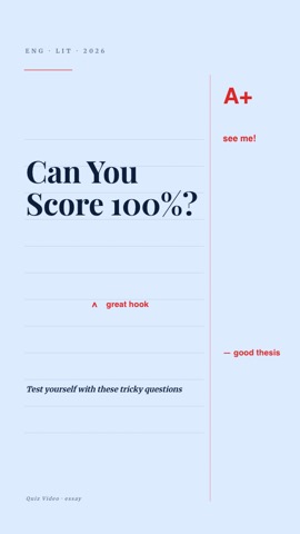Essay · Glacier hook quiz video template preview