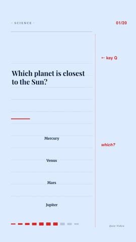 Essay · Glacier quiz video template preview