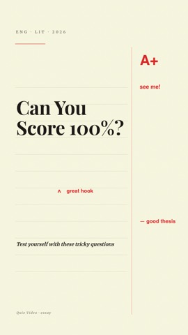 Essay · Parchment hook quiz video template preview