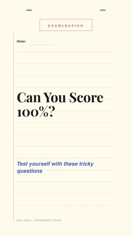 Bluebook · Cream hook quiz video template preview