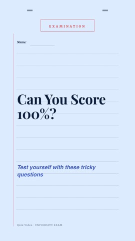 Bluebook · Glacier hook quiz video template preview