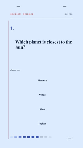 Bluebook · Glacier quiz video template preview