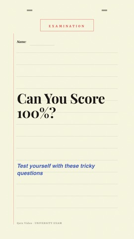 Bluebook · Parchment hook quiz video template preview