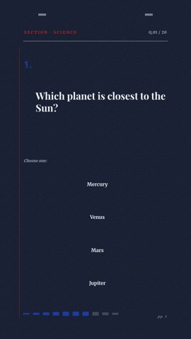 Bluebook · Slate quiz video template preview