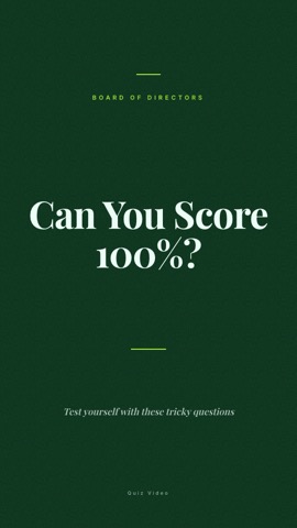 Executive · Forest hook quiz video template preview
