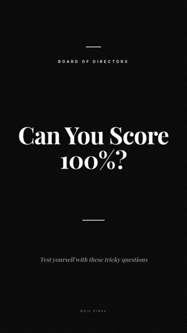 Executive · Noir hook quiz video template preview