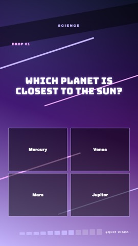 Festival · Cosmic quiz video template preview