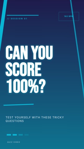 Fitness · Electric hook quiz video template preview