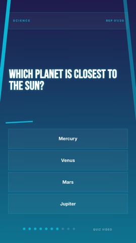 Fitness · Electric quiz video template preview