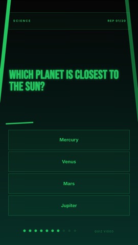 Fitness · Matrix quiz video template preview