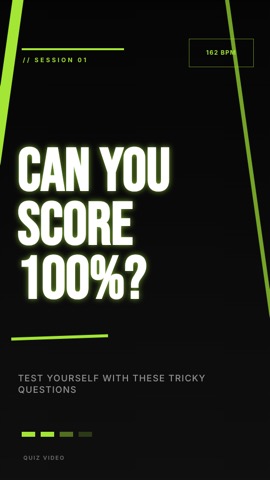 Fitness · Noir hook quiz video template preview