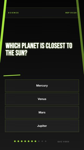 Fitness · Obsidian quiz video template preview