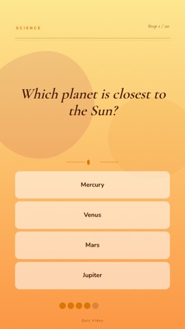 Cookbook · Apricot quiz video template preview