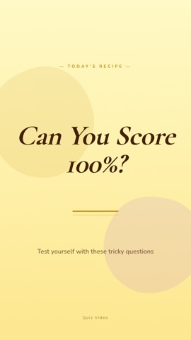 Cookbook · Butter hook quiz video template preview