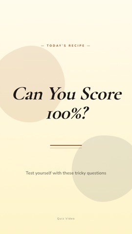 Cookbook · Cream hook quiz video template preview
