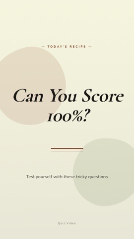 Cookbook · Parchment hook quiz video template preview