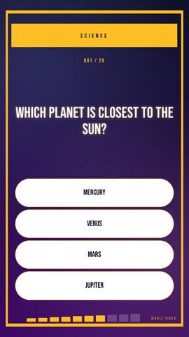 Game Show · Cosmic quiz video template preview